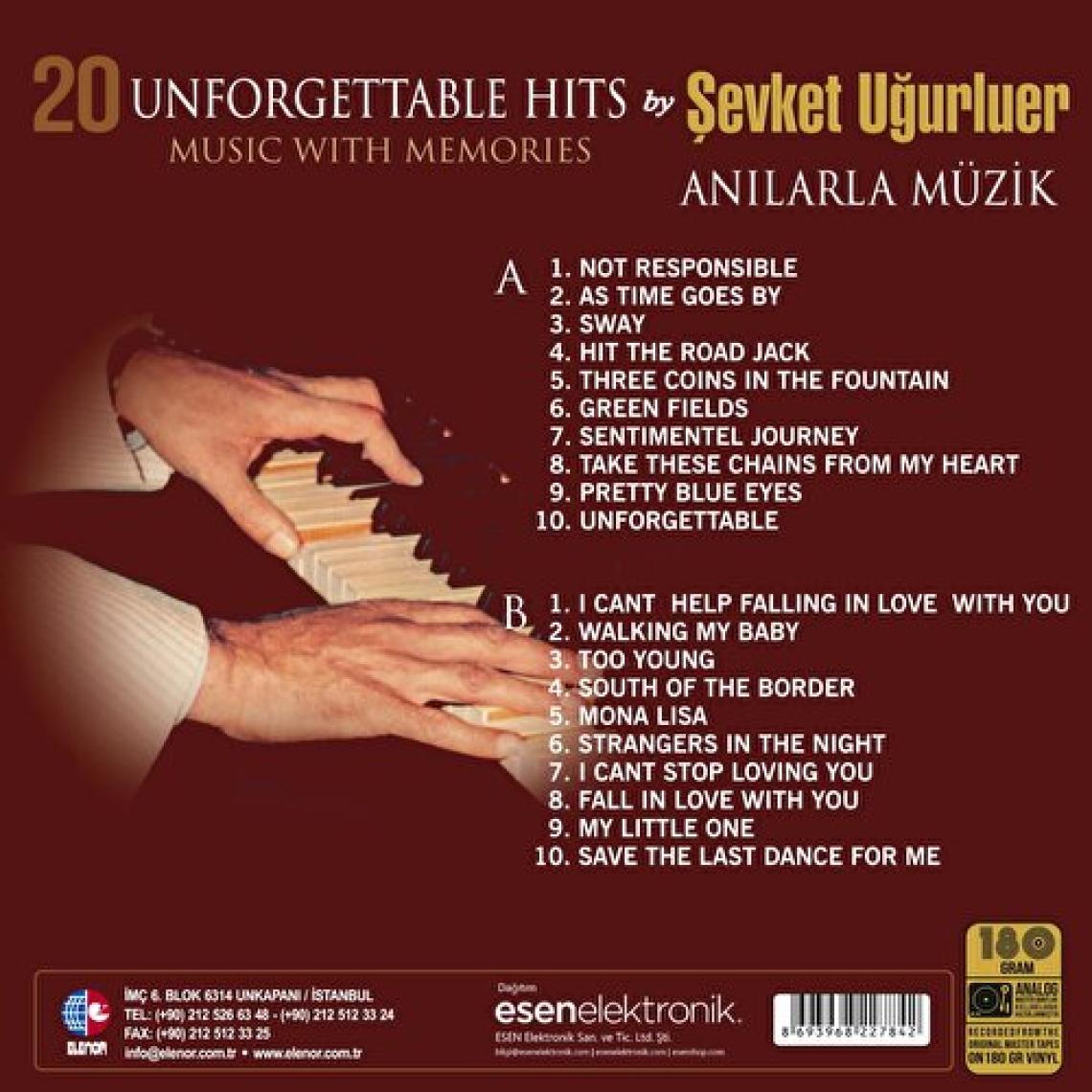Şevket Uğurluer - 20 Unforgettable Hits  Anılarla Müzik 1 (Plak)