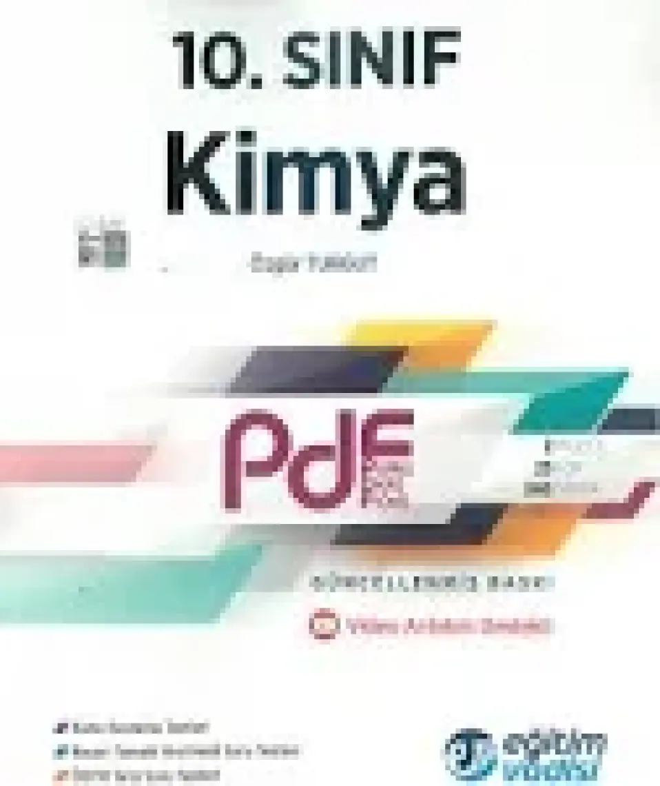 Eğitim Vadisi Yayınları 10.Sınıf PDF Kimya Video Anlatım Destekli