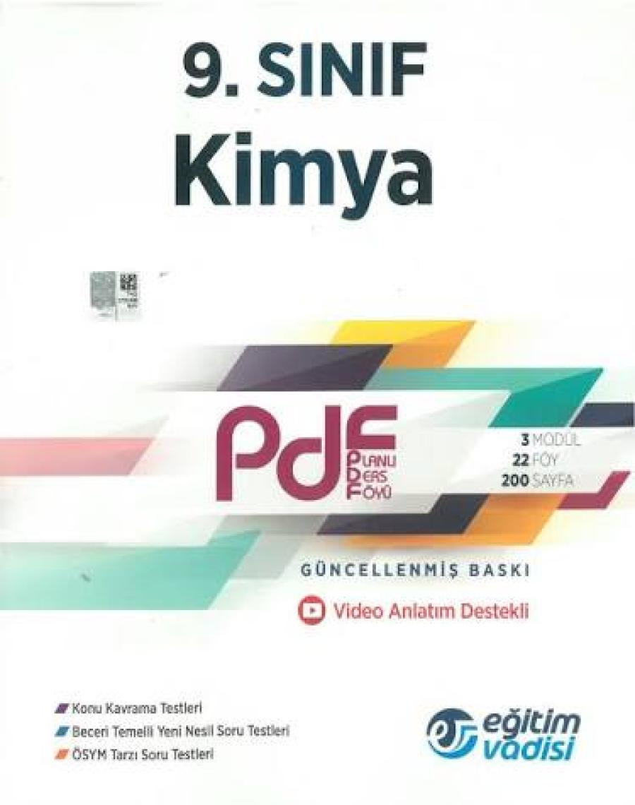 Eğitim Vadisi Yayınları 9.Sınıf PDF Kimya Video Anlatım Destekli