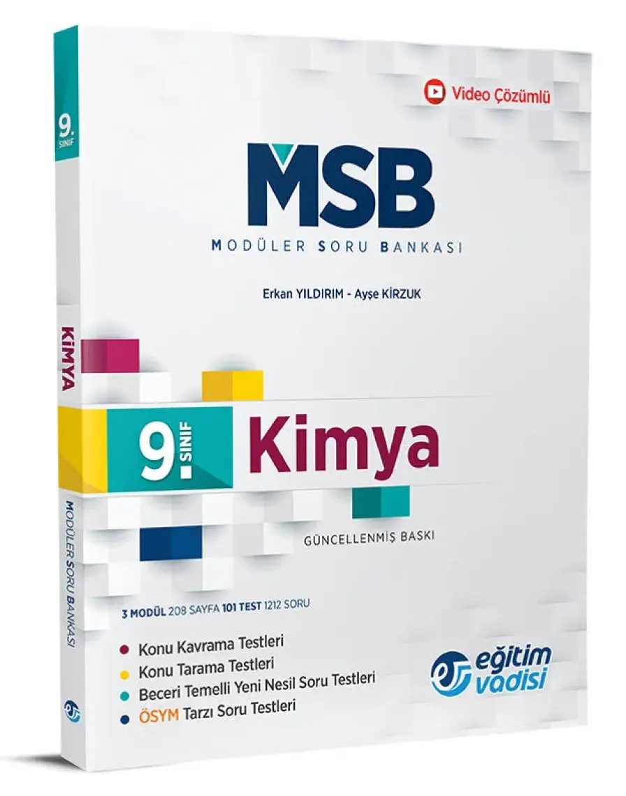 Eğitim Vadisi Yayınları 9.Sınıf Kimya Modüler Soru Bankası