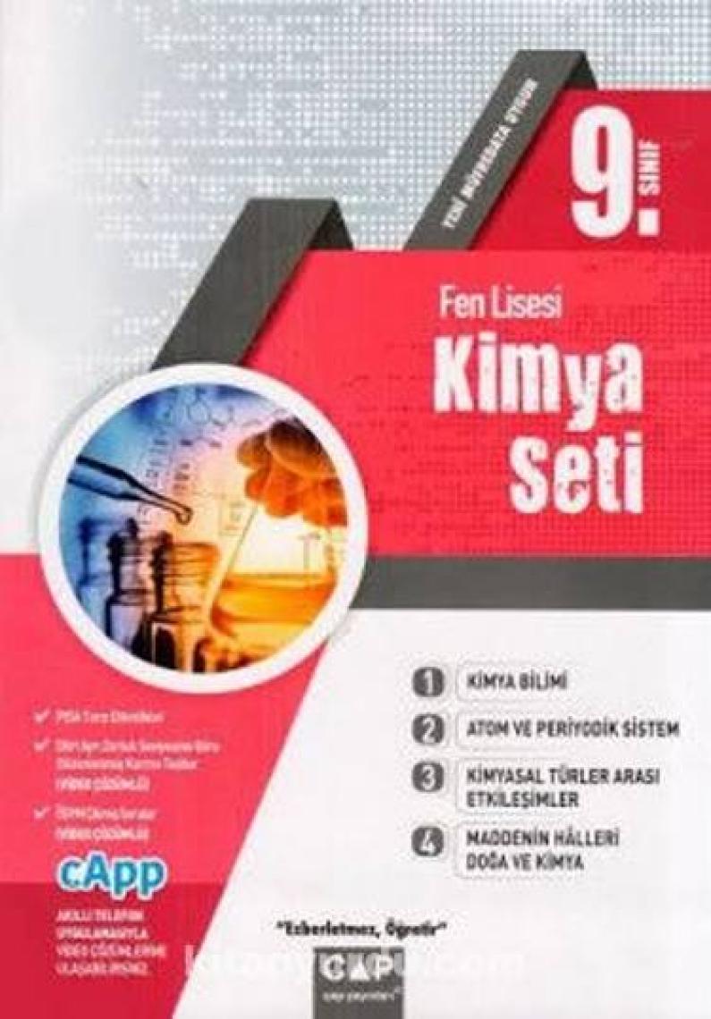 Çap Yayınları 9. Sınıf Fen Lisesi Kimya Seti