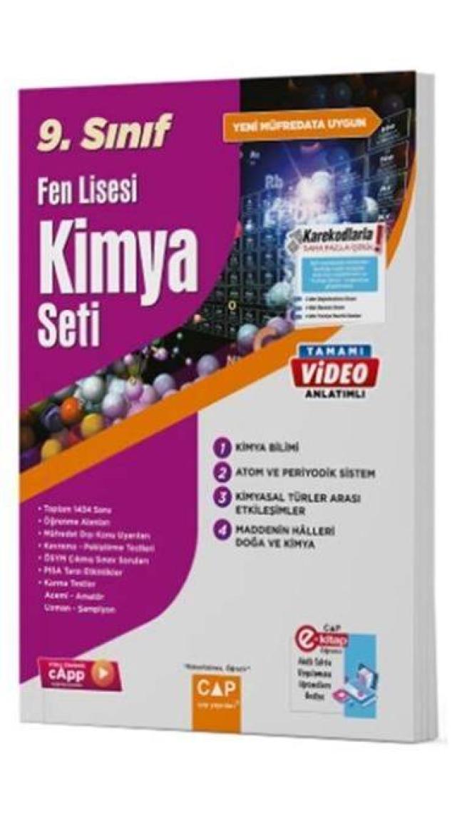 Çap Yayınları 9. Sınıf Fen Lisesi Kimya Seti