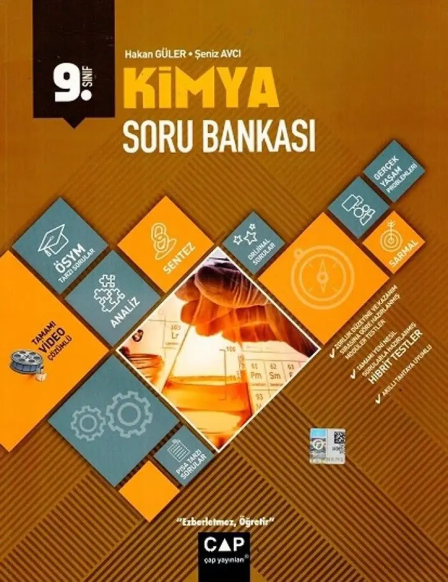 Çap Yayınları 9. Sınıf Anadolu Lisesi Kimya Soru Bankası