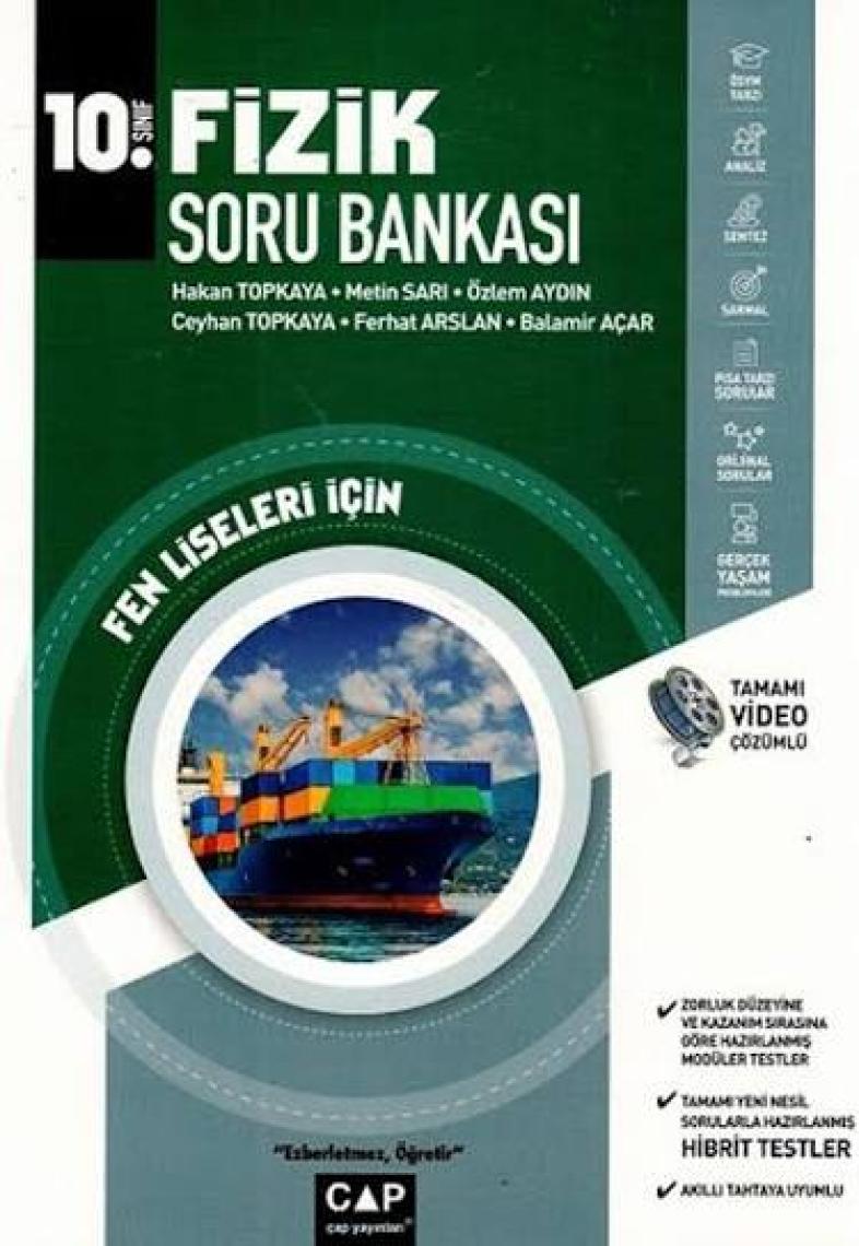 Çap Yayınları 10. Sınıf Fizik Fen Lisesi Soru Bankası