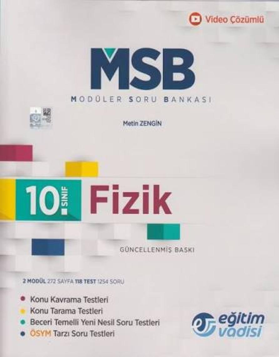 Eğitim Vadisi Yayınları 10.Sınıf Fizik Modüler Soru Bankası
