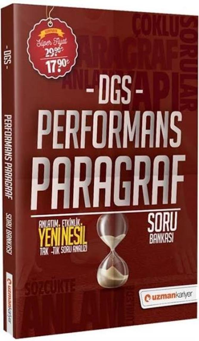 Uzman Kariyer Yayınları DGS Performans Paragraf Soru Bankası