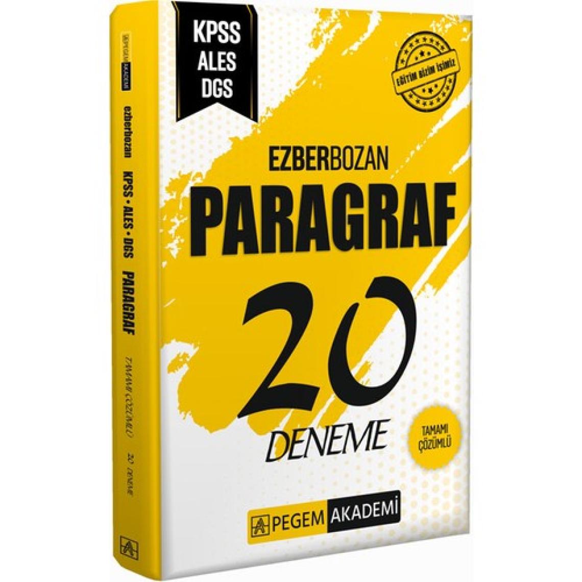 Pegem Akademi Yayıncılık KPSS ALES DGS Ezberbozan Paragraf 20 Deneme
