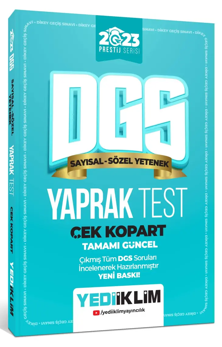 Yediiklim Yayınları ALES 2023 Çek Kopart Yaprak Test