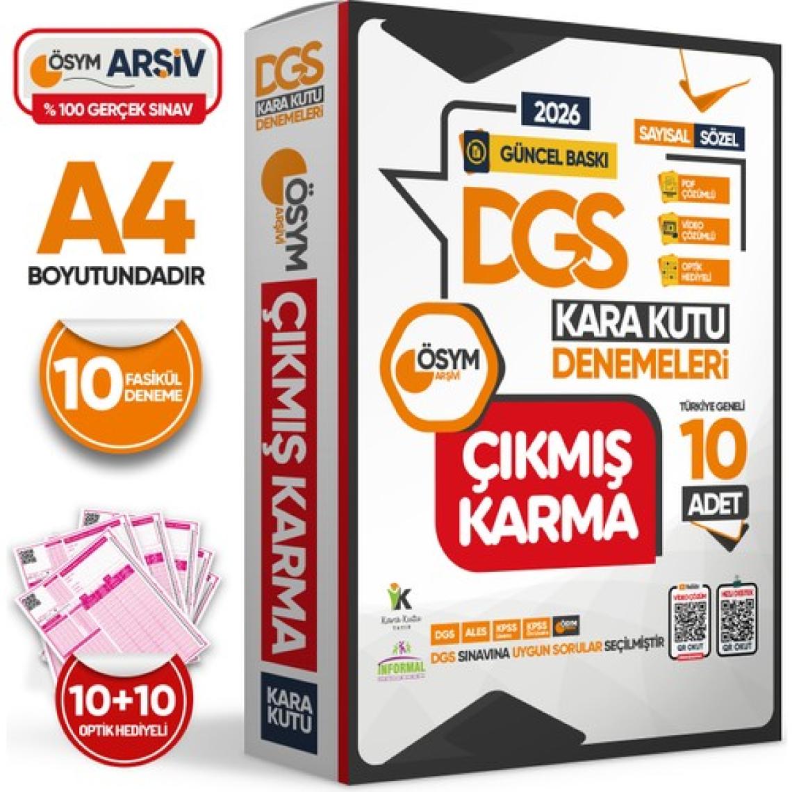 İnformal Yayınları 2026 DGS Sayısal-Sözel Ösym Çıkmış Soru Karma Kara Kutu 10'lu Deneme Paketi Türkiye Geneli D. Çözümlü