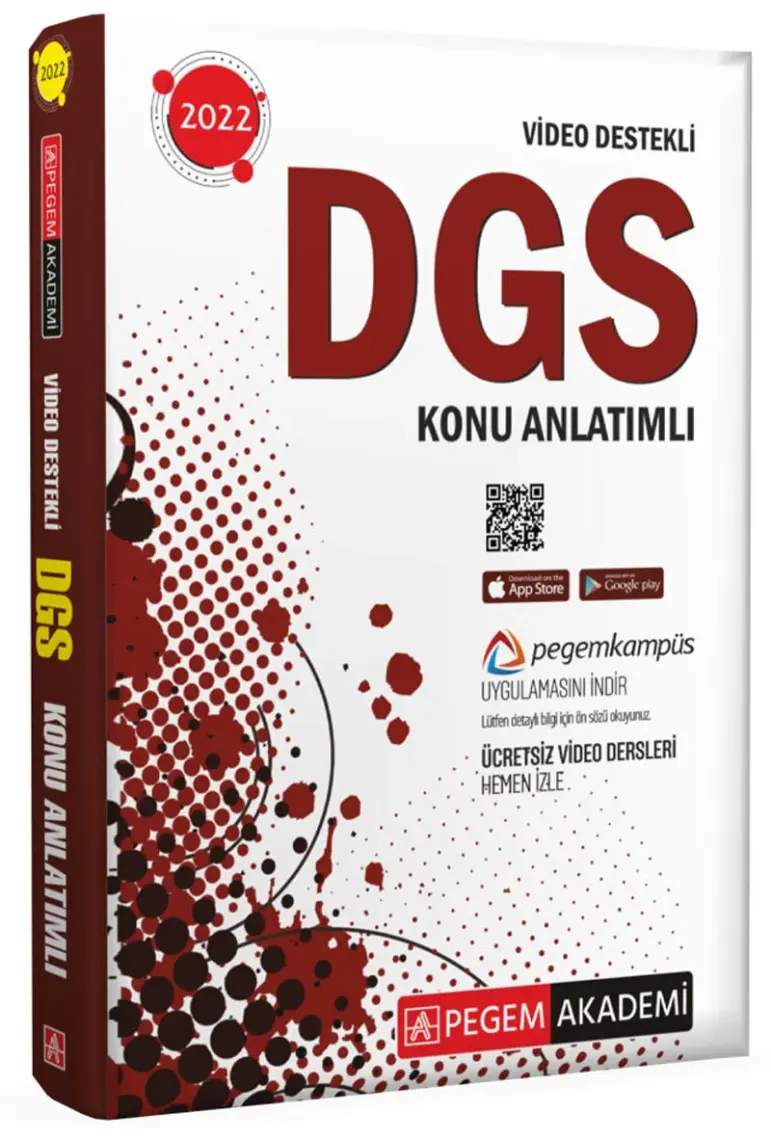 Pegem Akademi Yayıncılık DGS 2022 Video Destekli Konu Anlatımlı