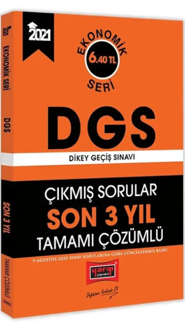 Yargı Yayınevi 2021 DGS Son 3 Yıl Tamamı Çözümlü Çıkmış Sorular Ekonomik Seri