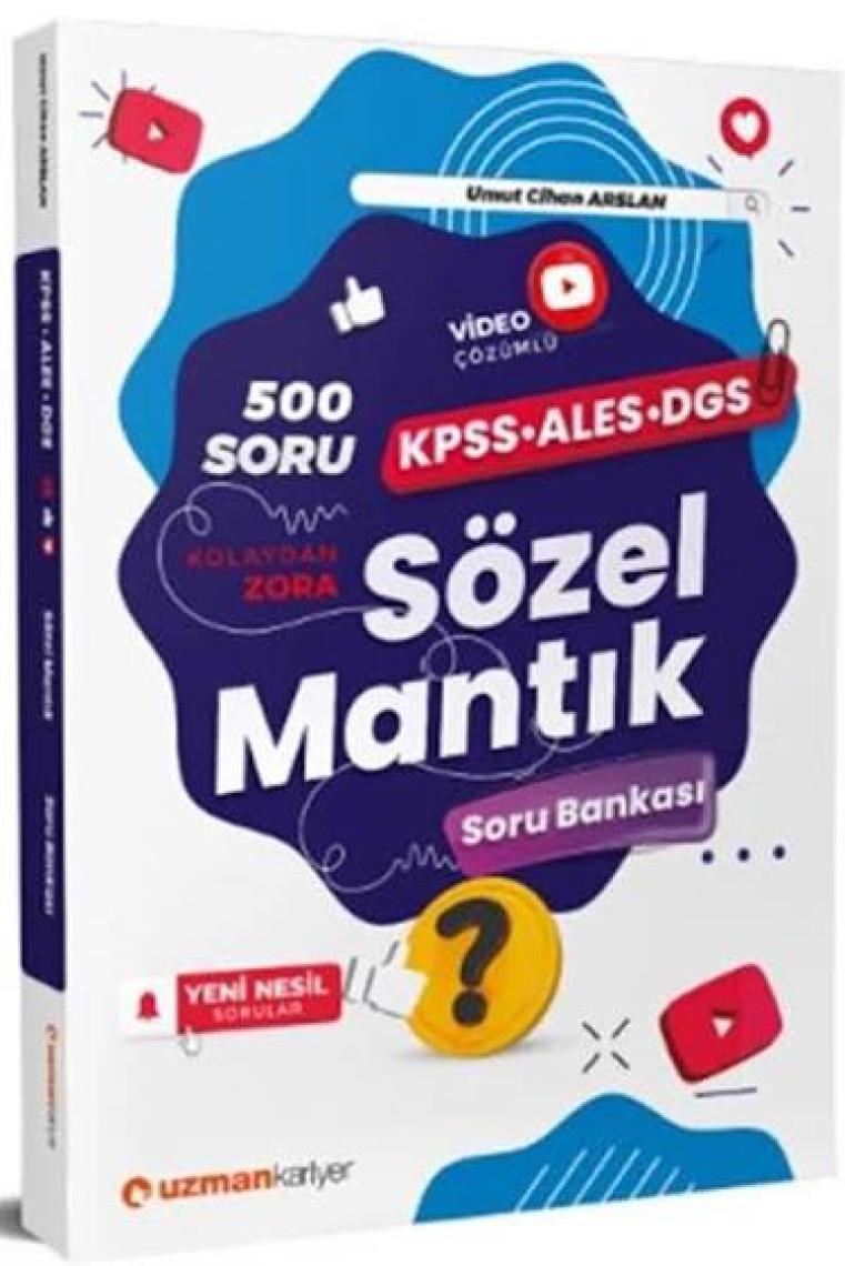 Uzman Kariyer Yayınları 2024 DGS ALES KPSS Sözel Mantık Soru Bankası