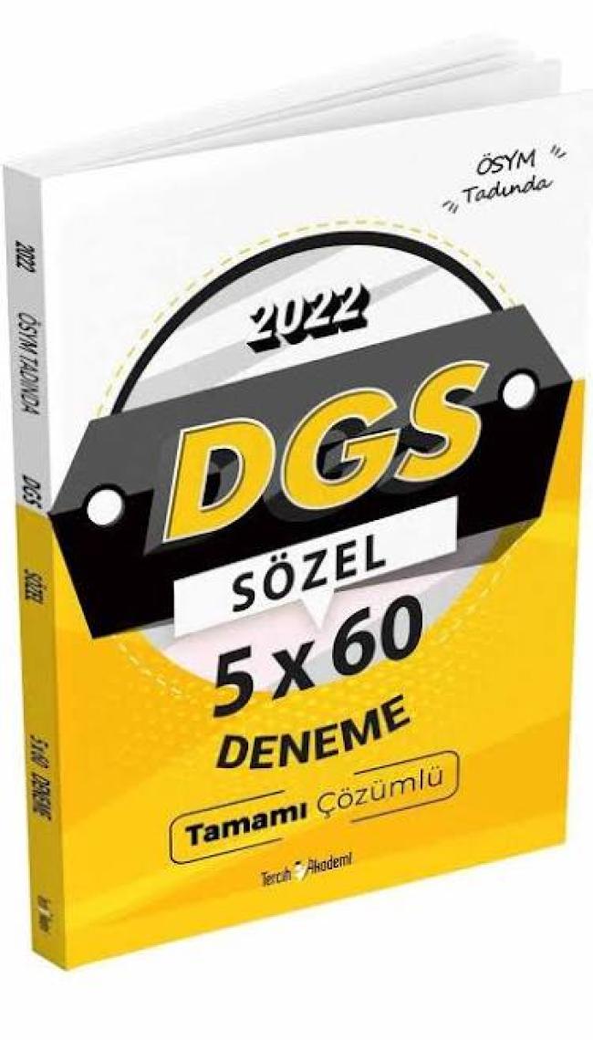 Tercih Akademi 2022 DGS Sözel 5 x 60 Deneme Tamamı Çözümlü