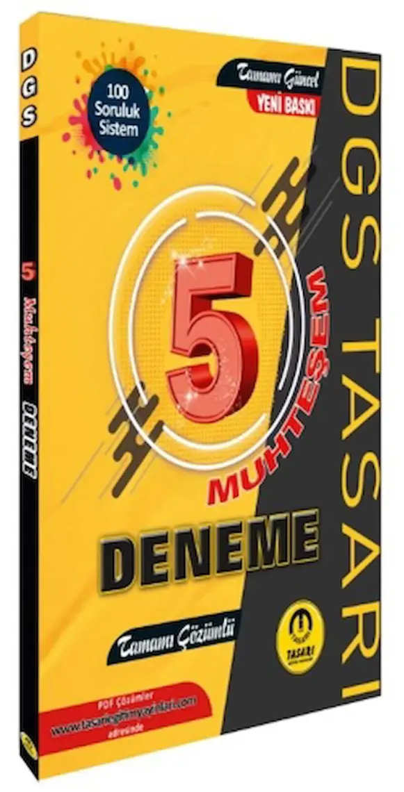Tasarı Yayıncılık 2023 DGS 5 Muhteşem Çözümlü Deneme