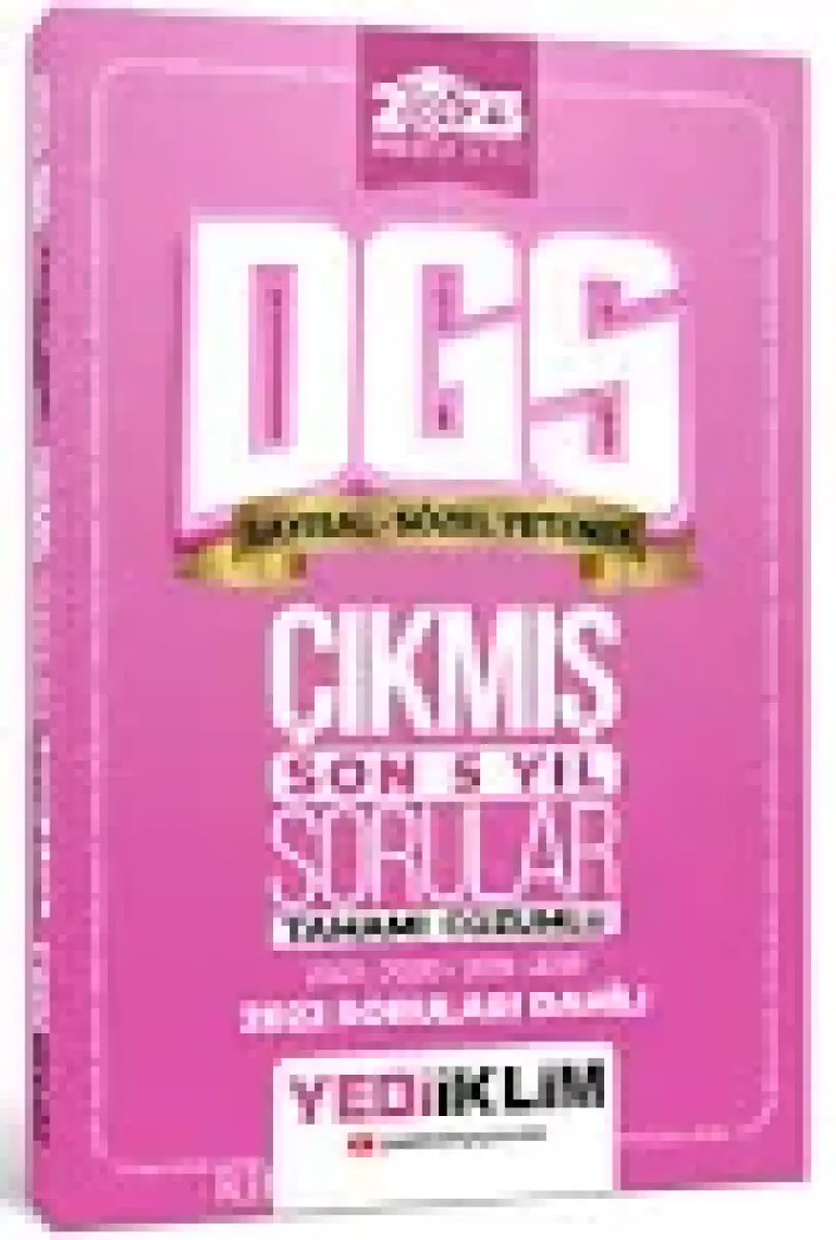 Yediiklim Yayınları 2023 ALES Tamamı Çözümlü Son 5 Yıl Çıkmış Sorular