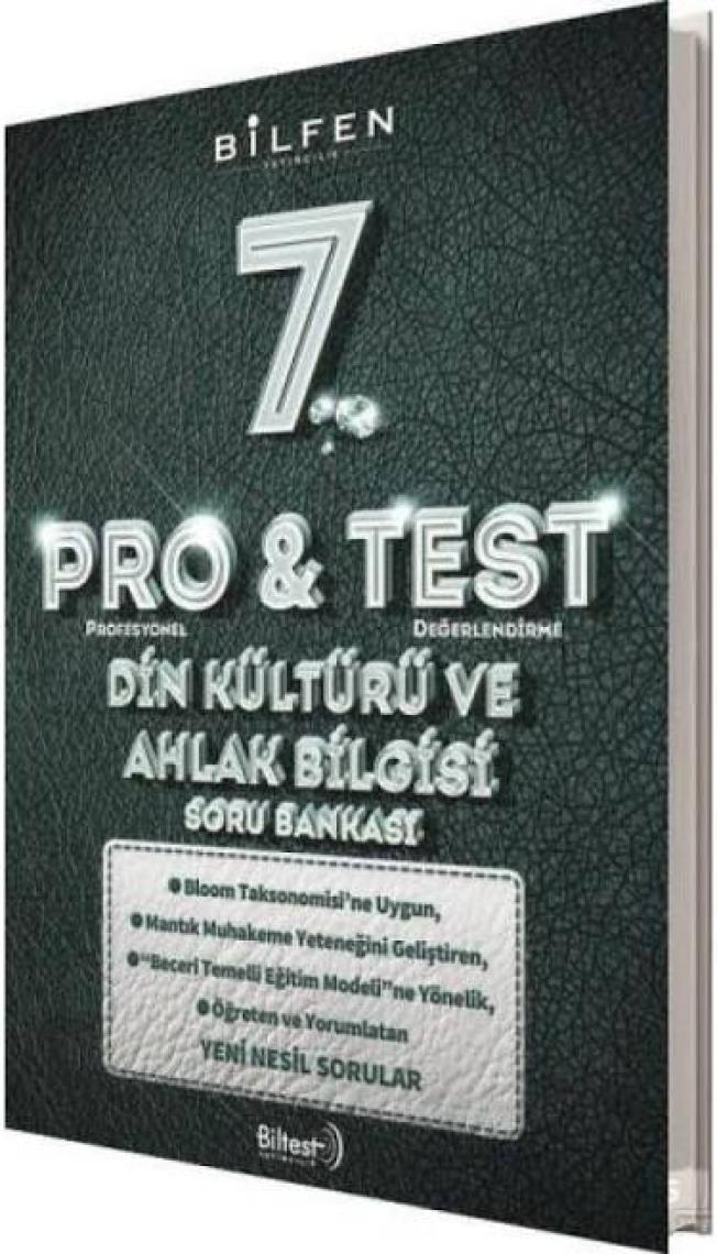Bilfen Yayınları 7. Sınıf Din Kültürü ve Ahlak Bilgisi Pro&Test Soru Bankası