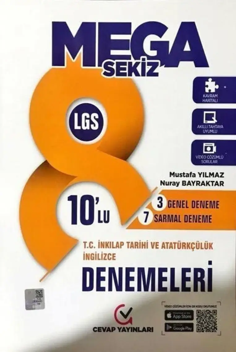 Cevap Yayınları 8 LGS 10'lu İnkılap Tarihi - İngilizce Deneme Sınavı