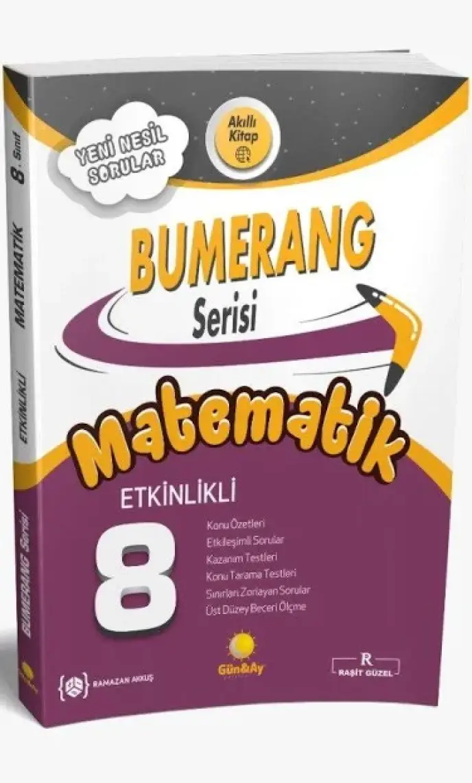Günay Yayınları Gün&Ay Yayınları 8. Sınıf Bumerang Etkinlikli Kitap Matematik