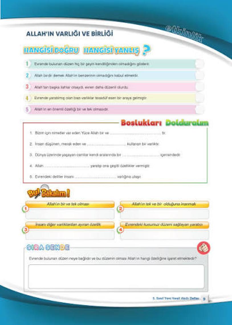 Ddy Yayınları Ddy 5.sınıf Din Kültürü ve Ahlak Bilgisi Efsane Akıllı Defter