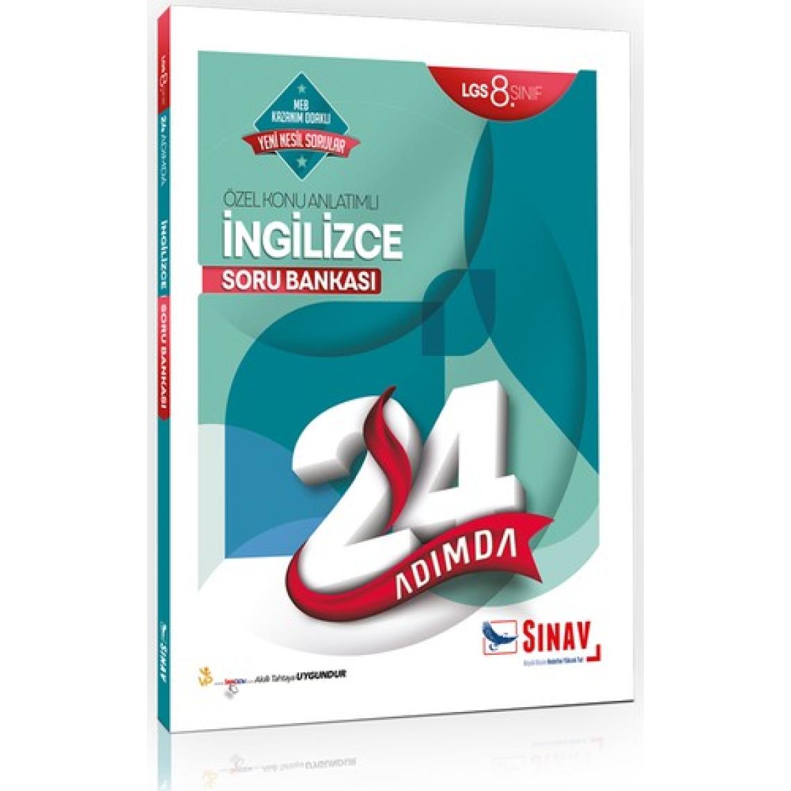 Sınav Yayınları 8. Sınıf LGS İngilizce 24 Adımda Özel Konu Anlatımlı Soru Bankası