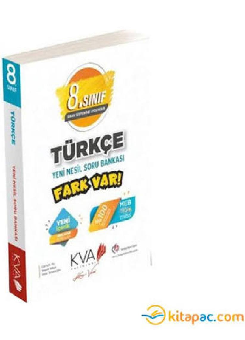 Koray Varol Akademi Koray Yayınları 8.Sınıf Fark Var Türkçe Soru Bankası