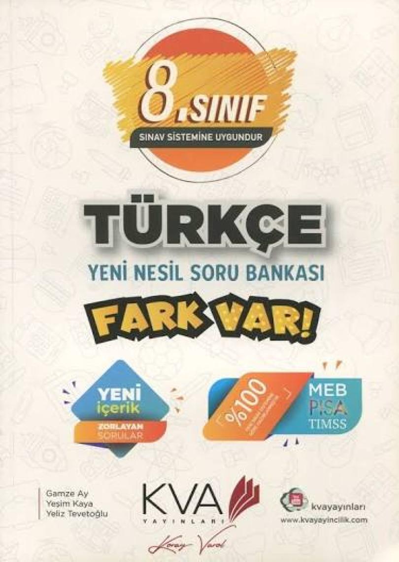 Koray Varol Akademi Koray Yayınları 8.Sınıf Fark Var Türkçe Soru Bankası