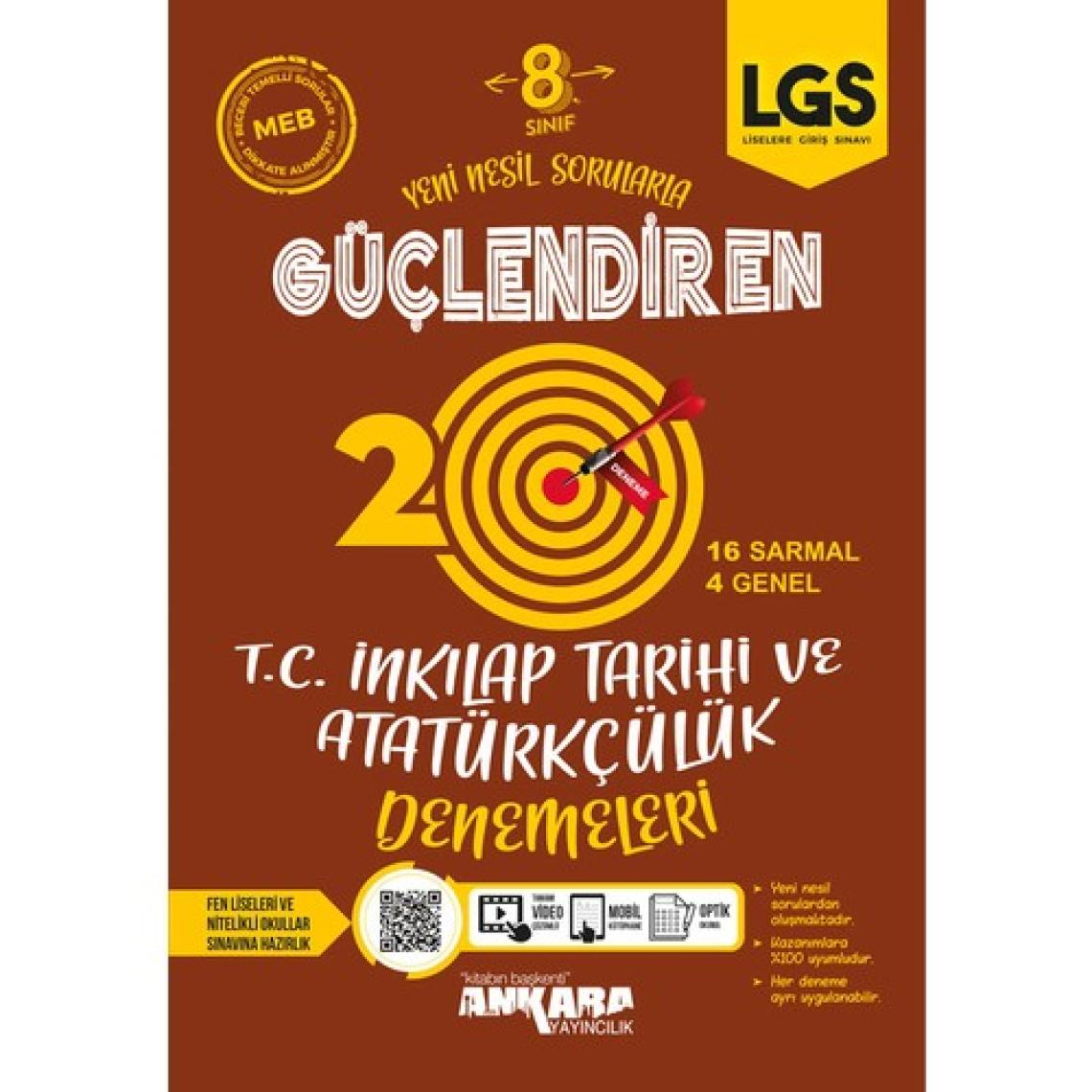 Ankara Yayıncılık 8. Sınıf T.c. Inkılap Tarihi ve Atatürkçülük Güçlendiren Denemeler