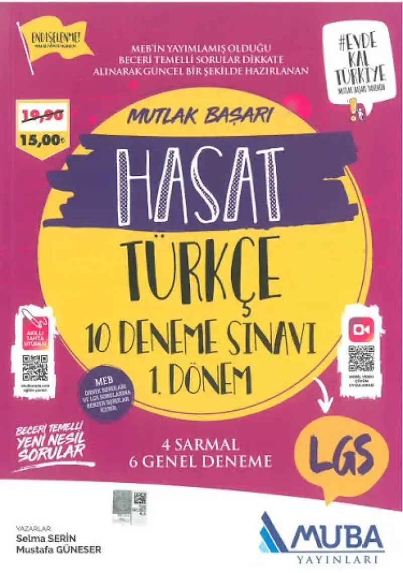 Muba Yayınları LGS 8. Sınıf 1. Dönem Hasat Türkçe 10 Deneme Sınavı