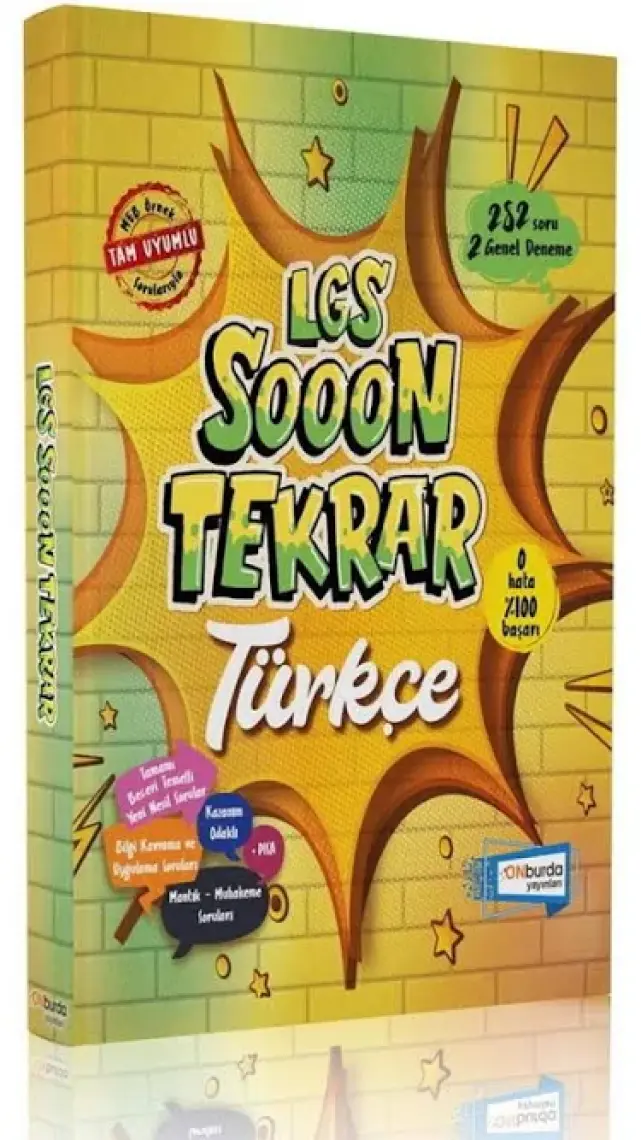 On Burda Yayınları 8.sınıf LGS Sooon Tekrar Türkçe
