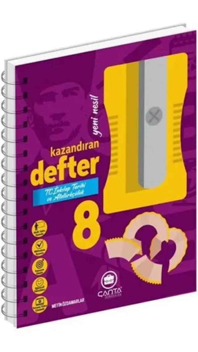Çanta Yayınları 8.Sınıf T.C. Inkılap Tarihi Ve Atatürkçülük Okula Yardımcı Kazandıran Defter