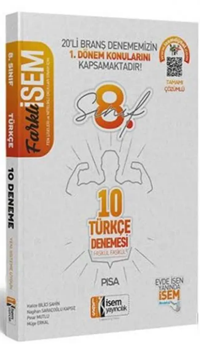 İSEM Yayıncılık 2020 LGS Farklı 8. Sınıf 1.dönem Türkçe 10 Branş Deneme