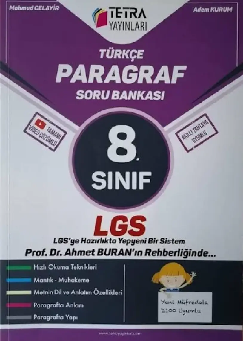 Tetra Yayınları Türkçe Paragraf 8. Sınıf LGS Soru Bankası