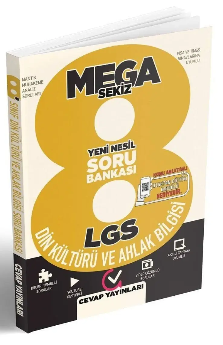 Cevap Yayınları Mega 8.Sınıf Lgs Din Kültürü Yeni Nesil Soru Bankası