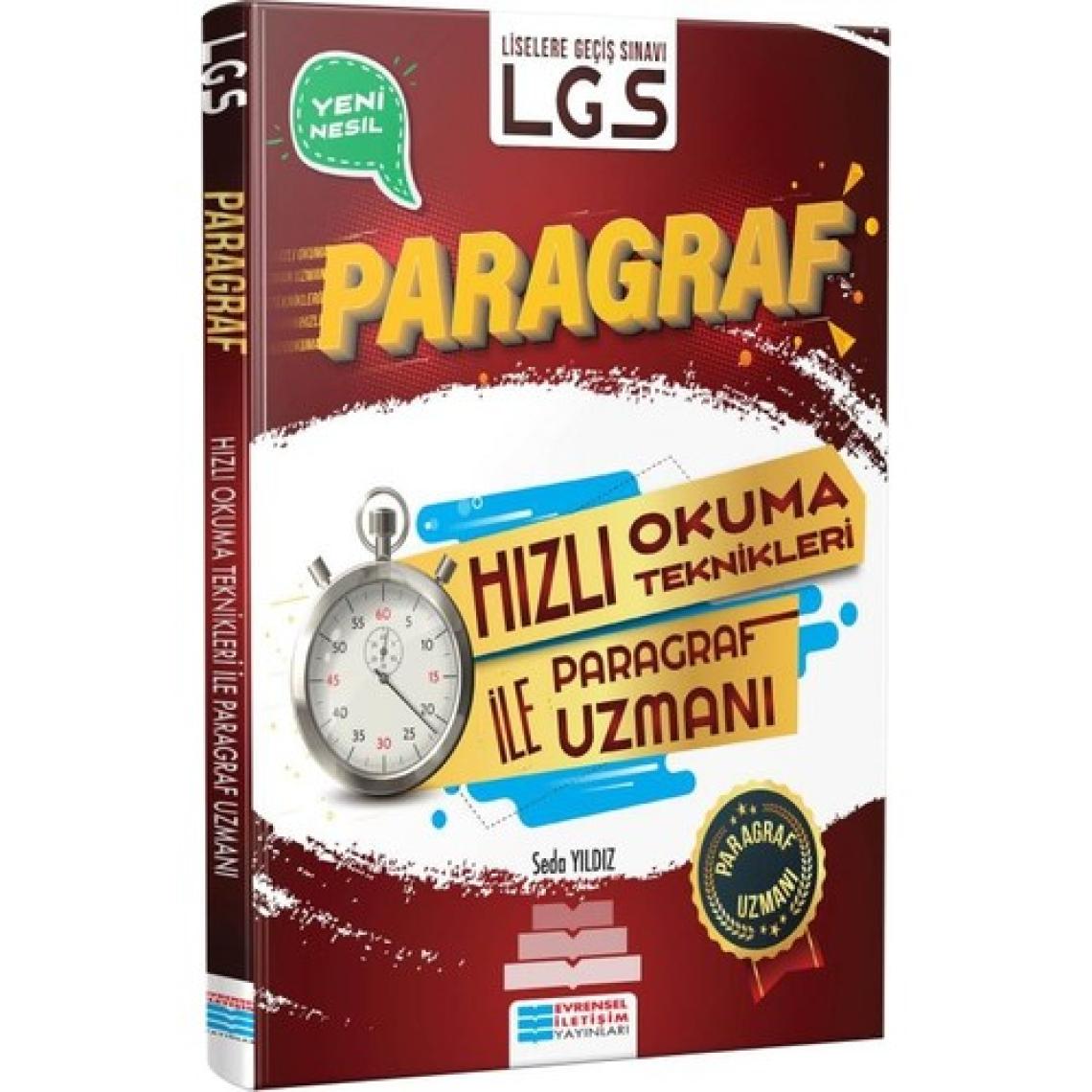 Evrensel İletişim Yayınları 8.Sınıf   LGS  Hızlı Okuma Teknikleri İle Paragraf Uzmanı