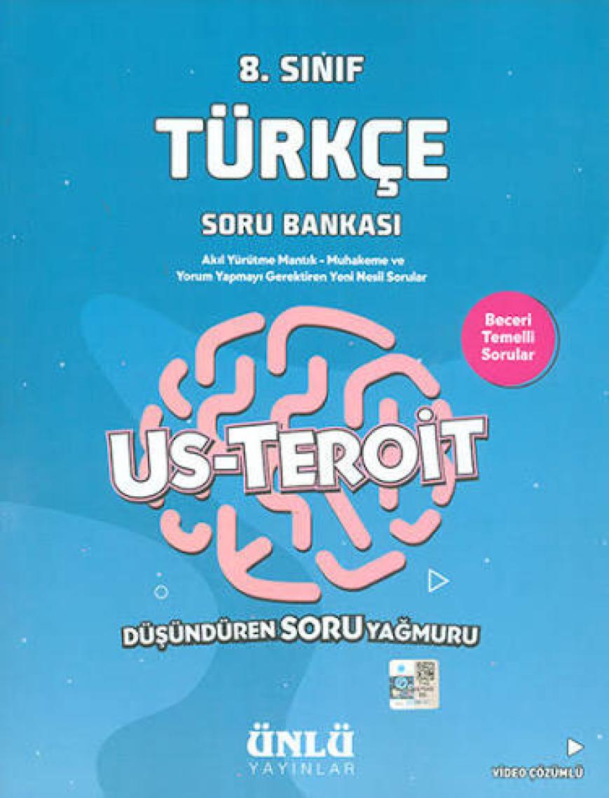 Ünlü Yayınları 8. Sınıf Us Teroit Türkçe Soru Bankası