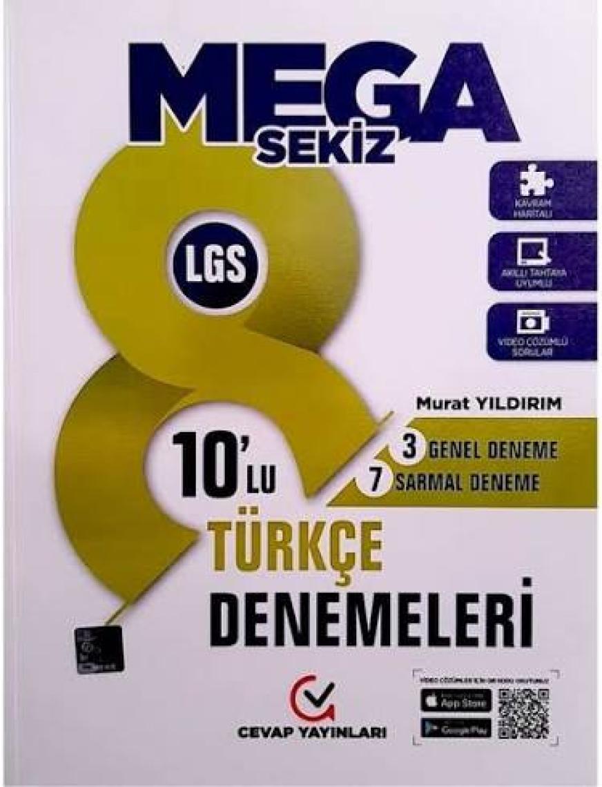 Cevap Yayınları Mega LGS 10'lu Türkçe Deneme Sınavı