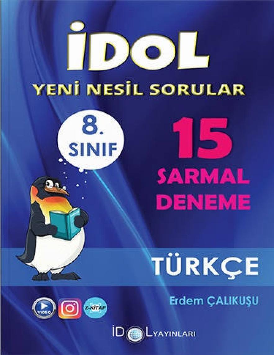 İdol Yayınları 8. Sınıf LGS Türkçe 15 Sarmal Deneme
