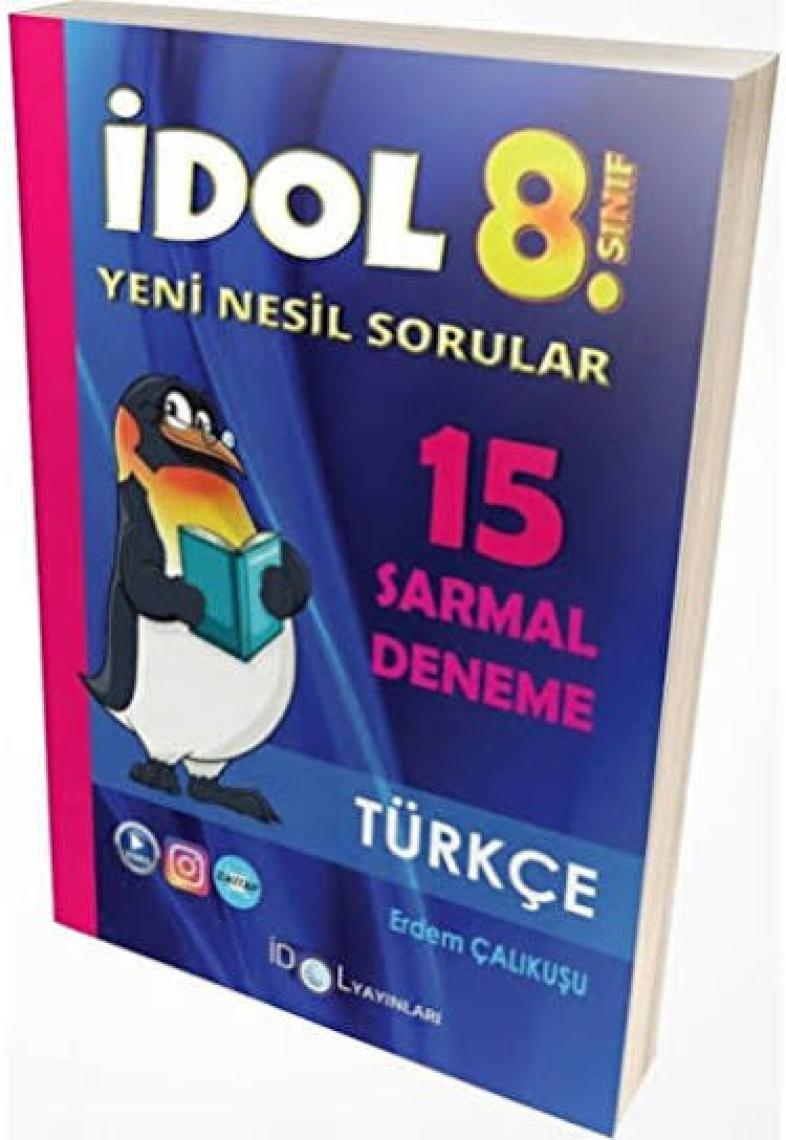 İdol Yayınları 8. Sınıf LGS Türkçe 15 Sarmal Deneme
