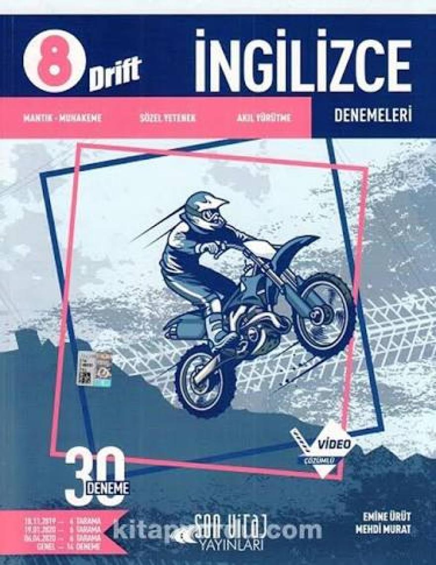Son Viraj Yayınları 8. Sınıf Ingilizce 30'lu Ingilizce Deneme Drift Serisi