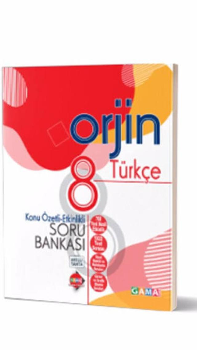 Gama Yayınları 8. Sınıf Orjin Türkçe Konu Özetli Etkinlik Soru Bankası