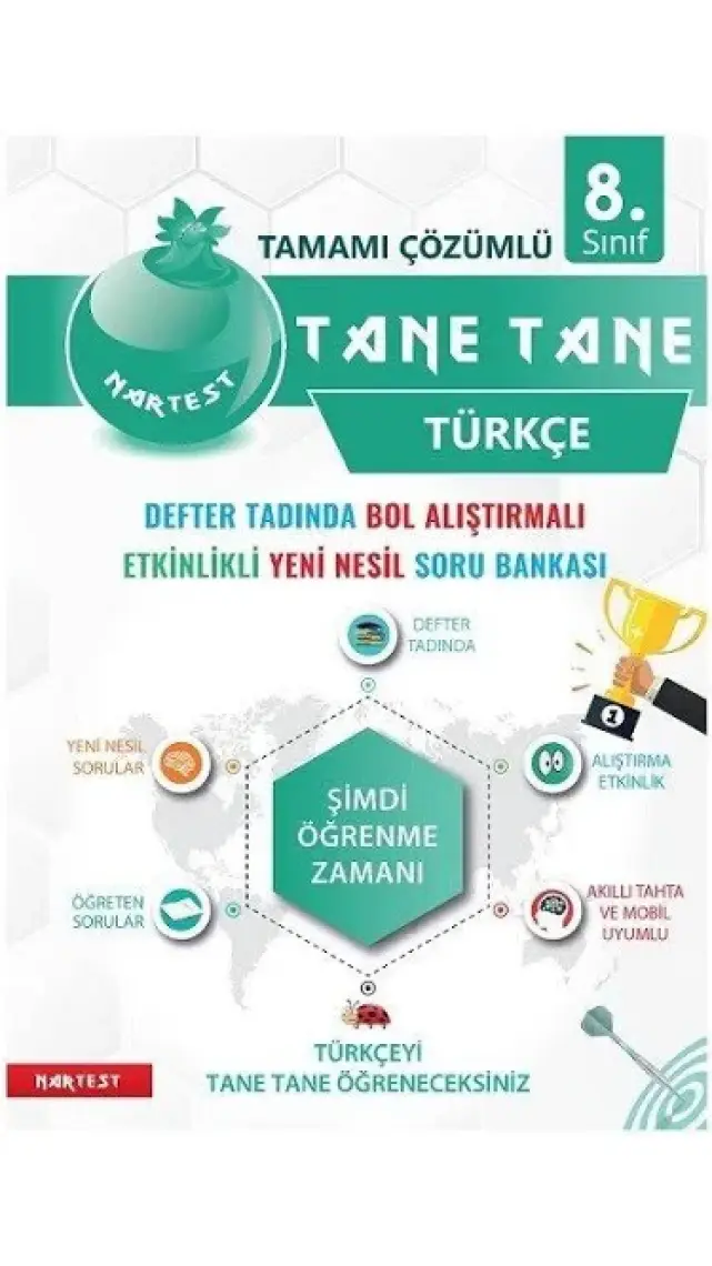Nartest Yayınevi 8. Sınıf Defter Tadında Tane Tane Türkçe