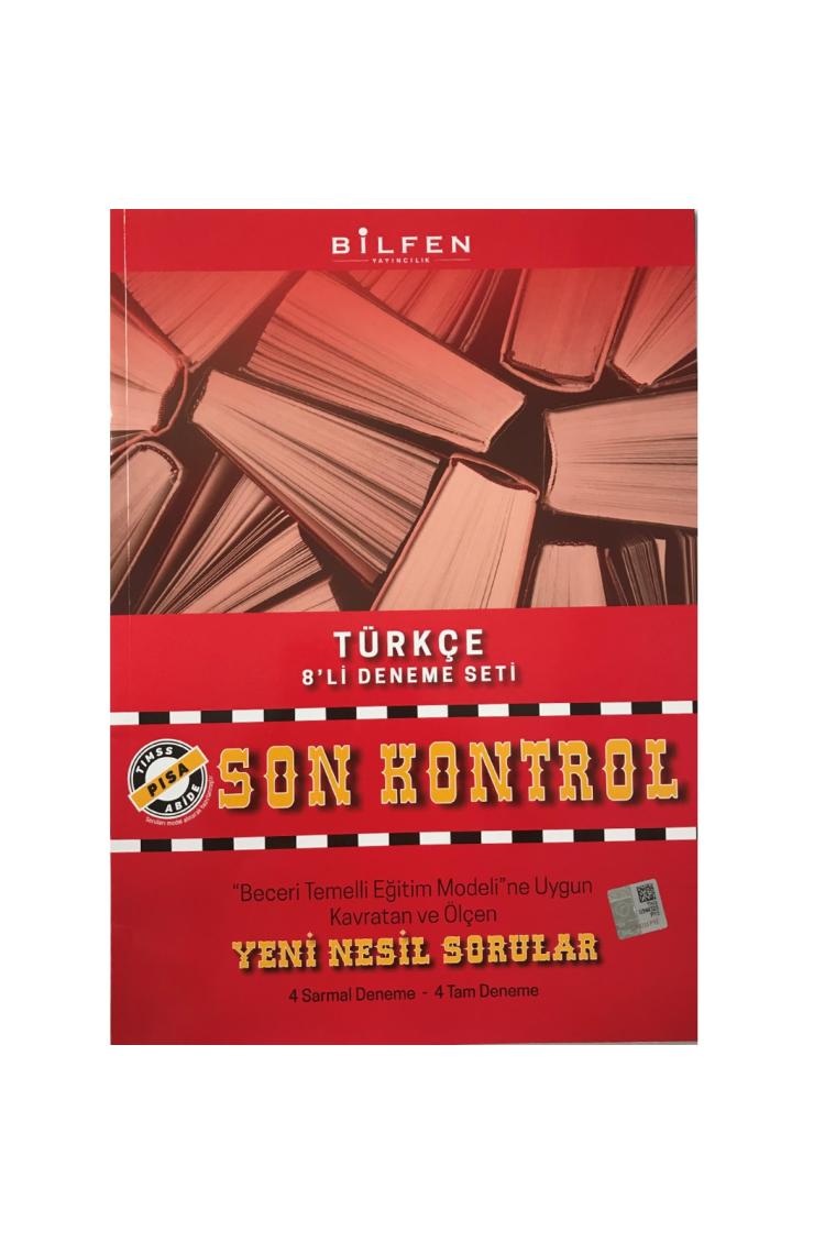 Bilfen Yayınları 8. Sınıf Türkçe Son Kontrol 8'li Deneme Seti