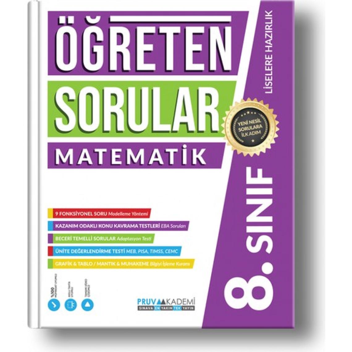 Pruva Akademi 8. Sınıf Öğreten Sorular LGS Matematik Soru Bankası