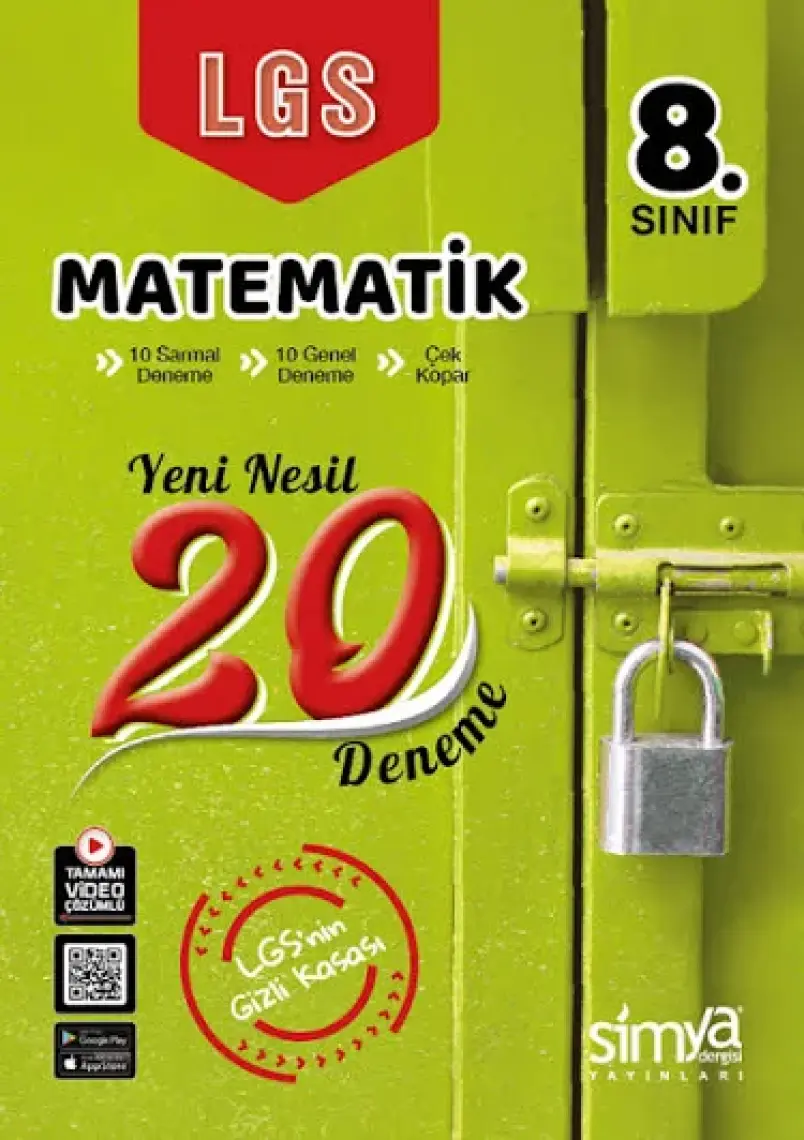 Simya Yayınları  8.Sınıf Matematik Branş Deneme Sınavı