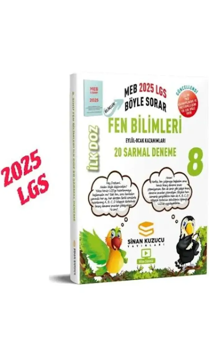 Sinan Kuzucu Yayınları 8. Sınıf İlk Doz Sarmal Branş Denemeleri Fen Bilimleri 2025