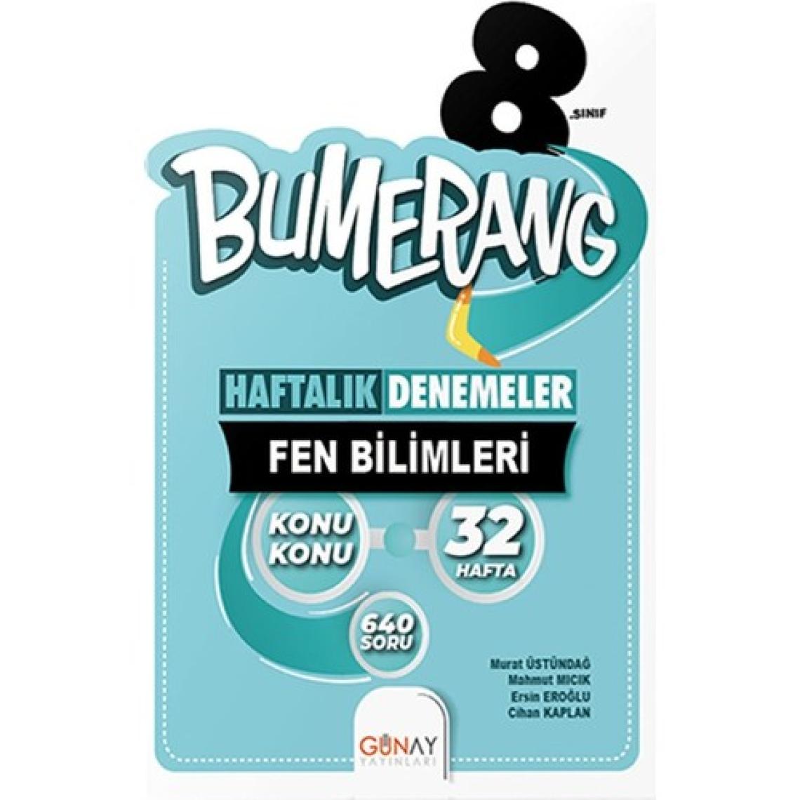 Günay Yayınları 8.Sınıf LGS  Bumerang Haftalık Denemeler Fen Bilimleri - Güncel