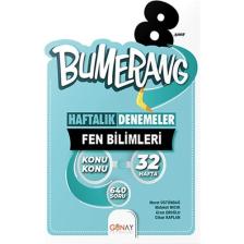 Günay Yayınları 8.Sınıf LGS  Bumerang Haftalık Denemeler Fen Bilimleri - Güncel