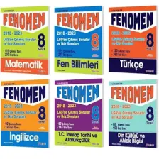 Fenomen Yayıncılık 8. Sınıf LGS 2018 - 2023 Yılları Çıkmış Sorular ve İkiz Sorular Seti 6 Kitap