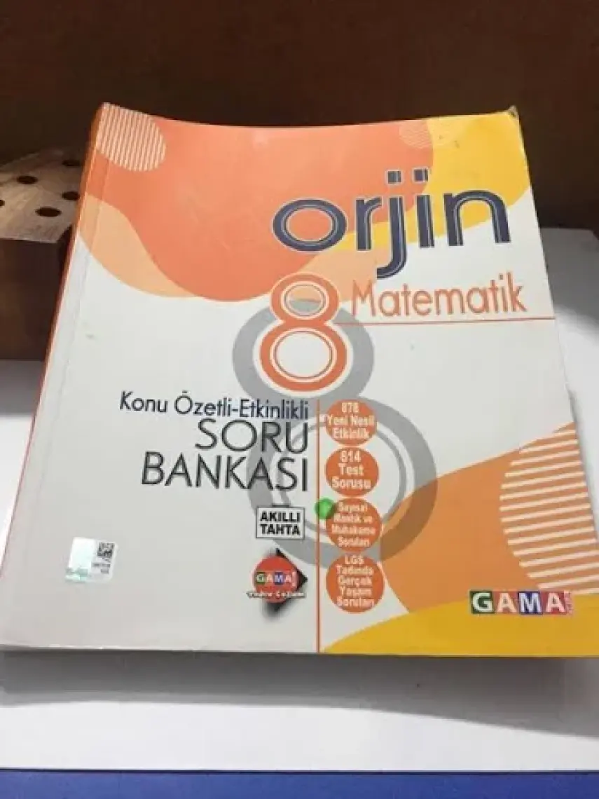 Gama Yayınları 8. Sınıf Orjin Matematik Konu Özetli Etkinlikli Soru Bankası