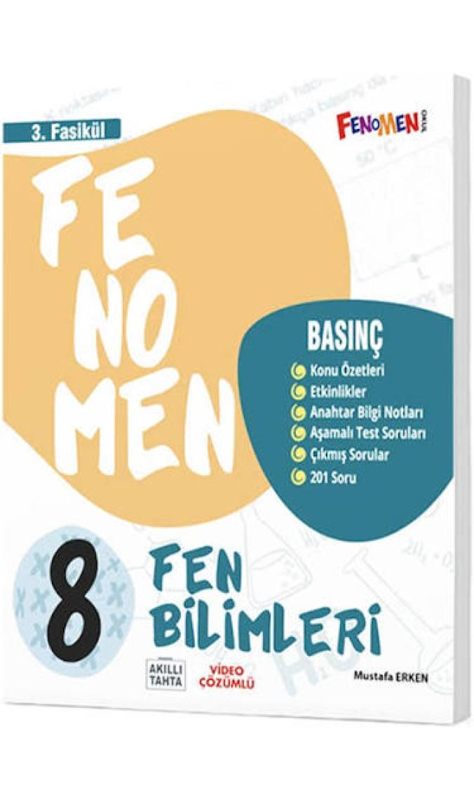 Fenomen Yayınları 8. Sınıf 2023 Fen Bilimleri 3. Fasikül Basınç